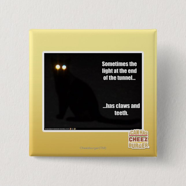 Light at the End of the Tunnel 2 Inch Square Button (Front)