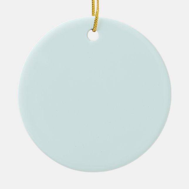 Light baby blue ceramic ornament (Front)