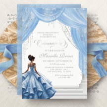 Light Baby Blue Modern Dress Quinceanera