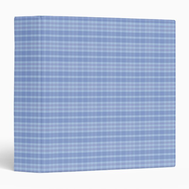 Light baby blue Plaid Pattern Avery Binder (Front/Spine)