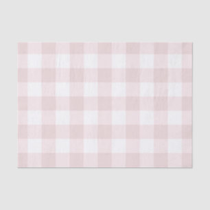 Light Baby Pink Peachy Tartan Plaid Pattern Print Tissue Paper