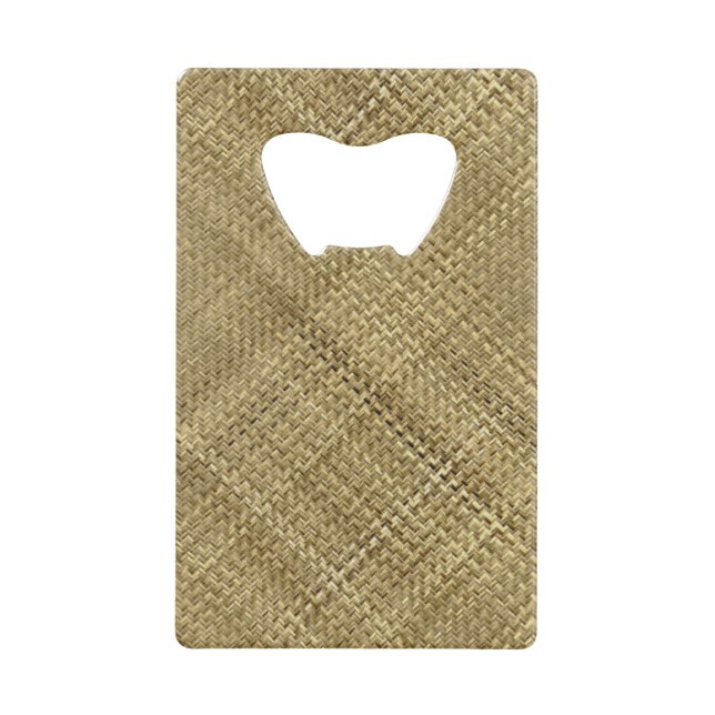 Light Basket Weave Wallet Bottle Opener (Front)