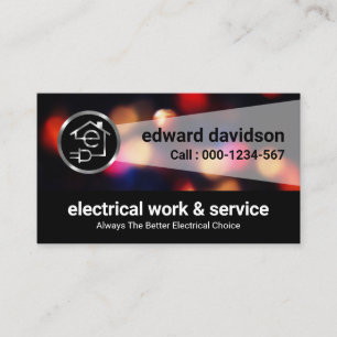 Light Beam Power Outage Bokeh Business Card