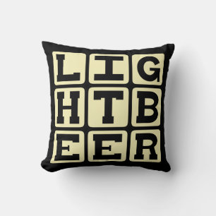 Light Beer, Healthy Cerveza Throw Pillow