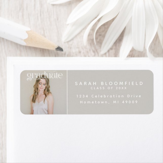 Light Beige | Graduation Photo Adresse de retour (En situation)