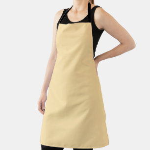 light beige/yellow full-length apron
