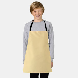 light beige/yellow full-length apron