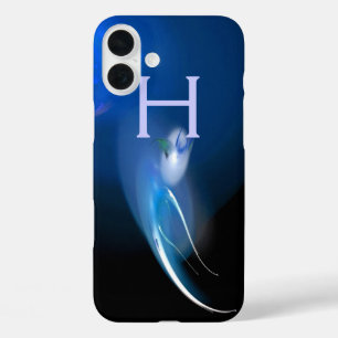 LIGHT BIRD IN BLUE MONOGRAM iPhone 16 PLUS CASE