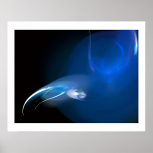 LIGHT BIRD IN BLUE POSTER