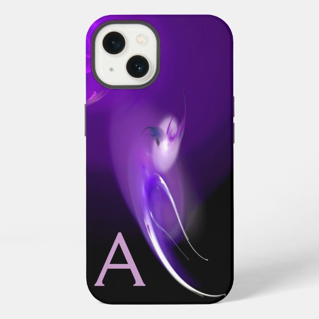 LIGHT BIRD IN PURPLE MONOGRAM  iPhone CASE (Back)