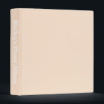 Light Bisque Personalized Photo Album Binder<br><div class="desc">This colour was hard to name because it is a nice skin tone colour, but would also be considered a very pale peach. So we finally settled on light bisque and fell in love with the name and the colour. It is so pale that it really doesn’t dominate or take...</div>