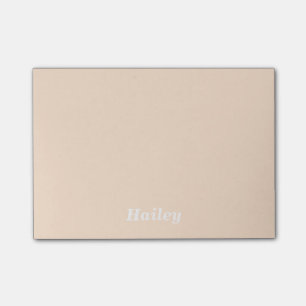 Light Bisque Personalized Post It Notes