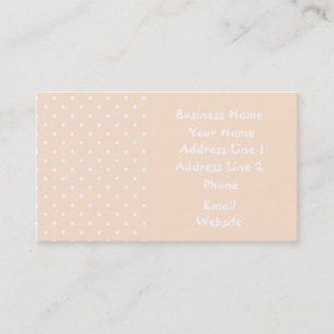 Light Bisque Polka Dot Template Business Cards