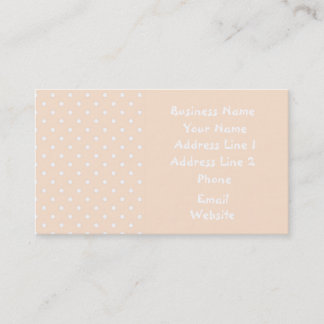 Light Bisque Polka Dot Template Business Cards