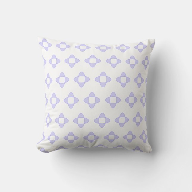Light Blue Abstract Geometric Shape Pattern Throw Pillow (Front)