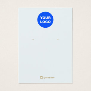 Light Blue Add Logo Earring Display