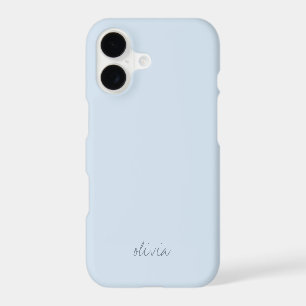 Light Blue Aesthetic Modern Minimalist Script Name