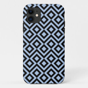 Light Blue And Black Meander iPhone 11 Case