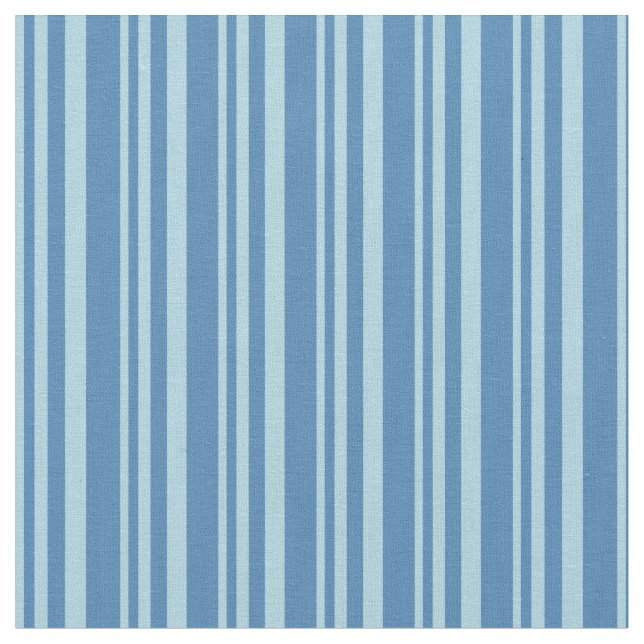 Light Blue and Blue Pattern of Stripes Fabric (Close Up)