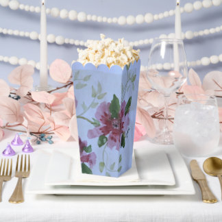 Light Blue And Burgundy Favor Box