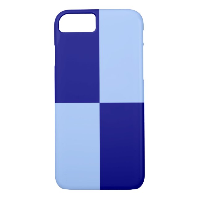 Light Blue and Dark Blue Rectangles Case-Mate iPhone Case (Back)