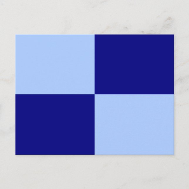 Light Blue and Dark Blue Rectangles Postcard (Front)