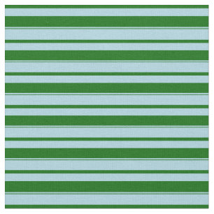 Light Blue and Dark Green Coloured Pattern Fabric