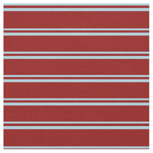 Light Blue and Dark Red Pattern of Stripes Fabric