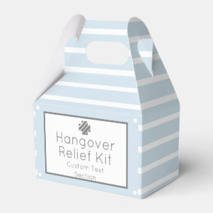 Light Blue and Grey Hangover Relief Kit Favour Box