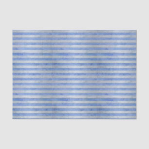 Light Blue and Grey Watercolor Stripes Pattern Tissue Paper