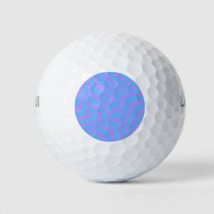 Light Blue and Lavender chequered art pattern Golf Balls
