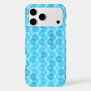 light blue and turquoise layered polka dots