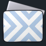Light Blue and White Chevrons Laptop Sleeve<br><div class="desc">Alternating light blue and white chevrons converge in this bold,  original geometric design. 

 

 Digitally created image. 
 Copyright © 2013 Claire E. Skinner. All rights reserved.</div>