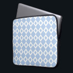 Light Blue and White Diamond Pattern Laptop Sleeve<br><div class="desc">A cool geometric pattern of interlocking light blue and white diamond shapes. The white diamonds each contain a small baby blue diamond making pale blue the dominant colour of the original design. 



 Digitally created image. 
 Copyright © 2013 Claire E. Skinner. All rights reserved.</div>