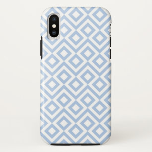 Light Blue and White Geometric Meander Case-Mate iPhone Case