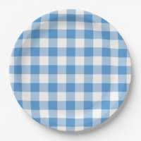 Light Blue and White Gingham Pattern