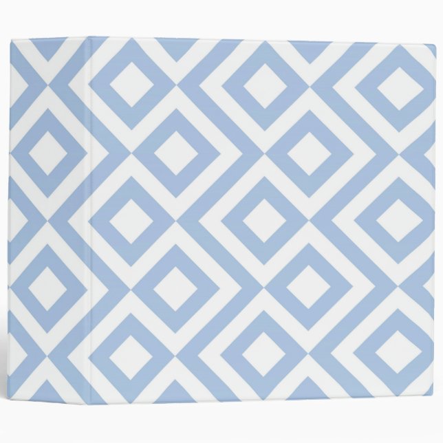 Light Blue and White Meander Binder (Front/Spine)
