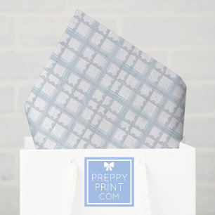 Light Blue and White Plaid Tissue Paper