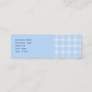 Light blue and white spiral pattern design. mini business card