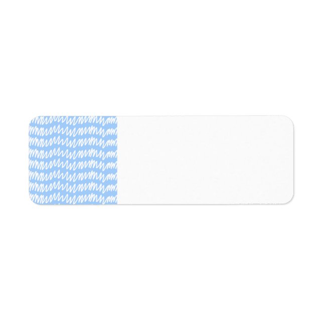 Light blue and white squiggle pattern. (Front)
