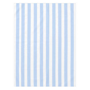 Light Blue and White Stripes Pattern Tablecloth