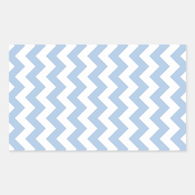 Light Blue and White Zigzag Sticker (Front)