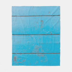 Light blue aquamarine fresh vintage wood dusty flo fleece blanket