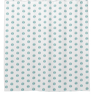 Light Blue Aquamarine Gemstone Pattern on White