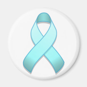 Light Blue Awareness Ribbon Magnet