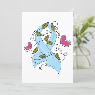 Light Blue Awareness Ribbon Support and Hope Invitation