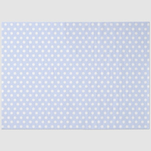 Light Blue Background with White Polka Dots Tissue Paper