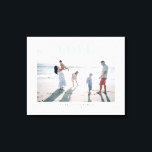 Light Blue Big Love Memory Event Photo Canvas Print<br><div class="desc">A pale blue message of Love text overlays your favourite photo with by customized text below it to commemorate a special family moment like a wedding, engagement, reunion and more. Upload a large, high resolution image to create your own, one-of-a-kind wall art and keep the memory of that special moment...</div>