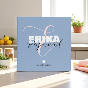Light-Blue Binder for Her Favourite Recipes