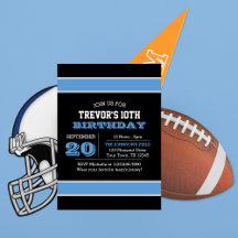 Light Blue Black and Silver Team Birthday